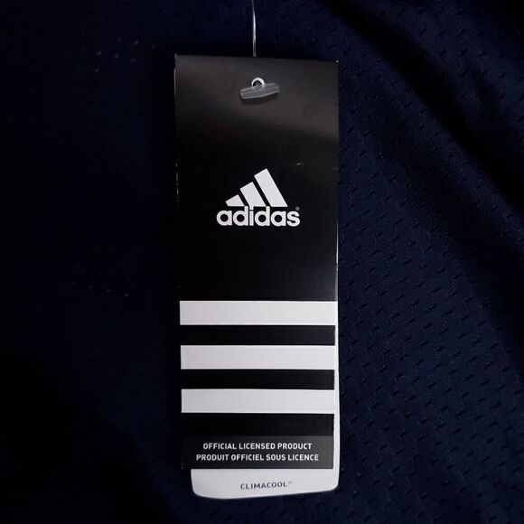 Adidas blue and white mesh long football jersey M - Picture 5 of 7